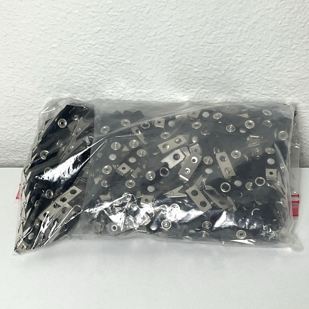 141 Pack Premium Badge Clips with Black Vinyl Strap & Metal Clip - Picture 7 of 7